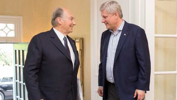 Aga Khan with Prime Minister Stephen Harper 2015-05-26